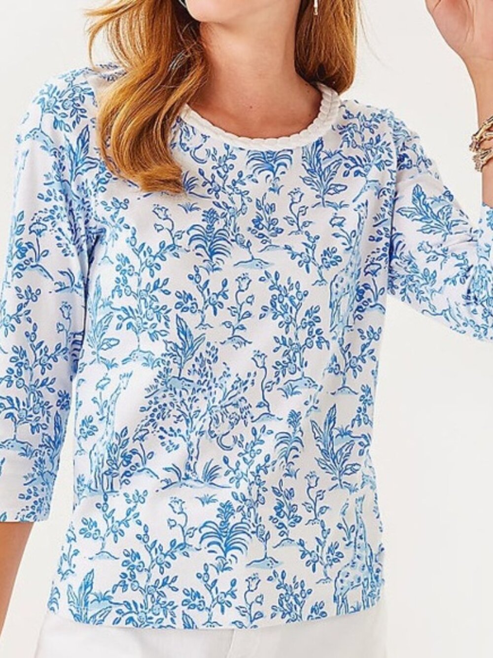 NWT Lilly Pulitzer Paulson Knit Top Resort White Tall Tales XS